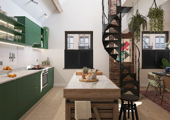 Bromley, Midnight Black - Cafe Style Plantation Shutter - Image 9
